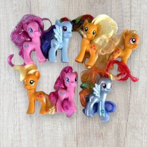 My Little Pony G4 Figure Lot 6 Twilight Sparkle Applejack Pinkie Pie Fluttershy